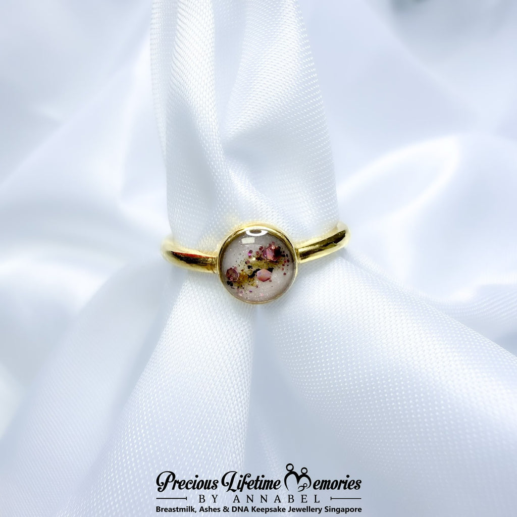 First Spark Breastmilk Keepsake Stainless Steel Ring (6mm)