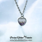 Starlit Amethyst Heart Necklace Pendant (16mm)