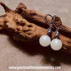 Classic With Cubic Zirconia Pearl Breastmilk Earring (S925)