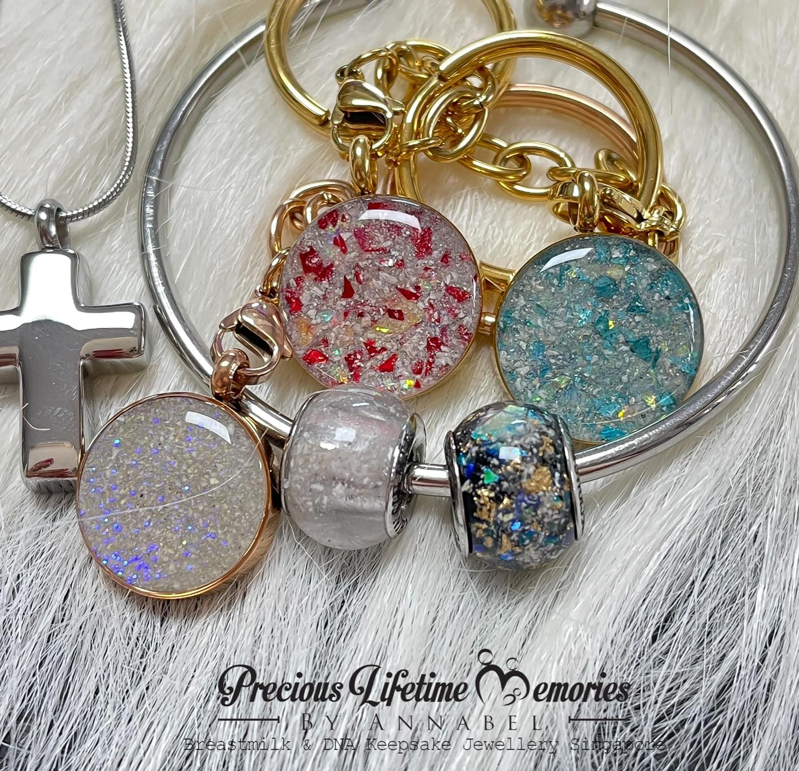 Cremation Ashes Pm Flakes Pendant (18mm)
