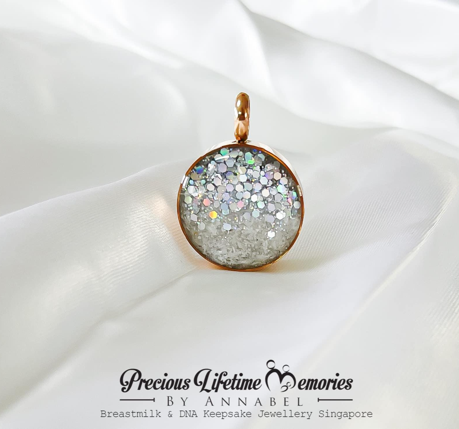 Cremation Ashes With Fairy Dust Pendant (18mm)