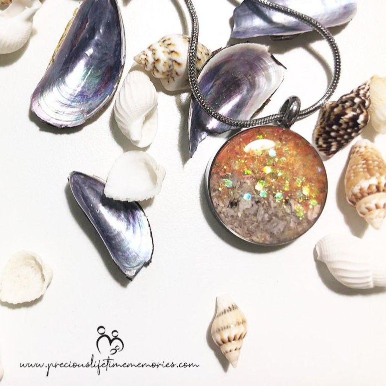 Cremation Ashes With Fairy Dust Pendant (18mm)