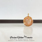 Cremation Heart Ashes Foil Pendant (18mm)