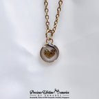 Breastmilk And Hair Curl Heart Pendant Charm (10mm)