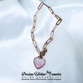 Berry Stardust Breastmilk Heart Eternal Link Bracelet (16mm)