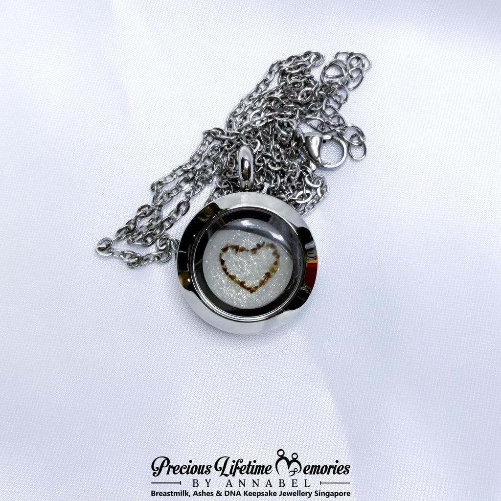 Heart of Memories Breastmilk Petite Glass Locket