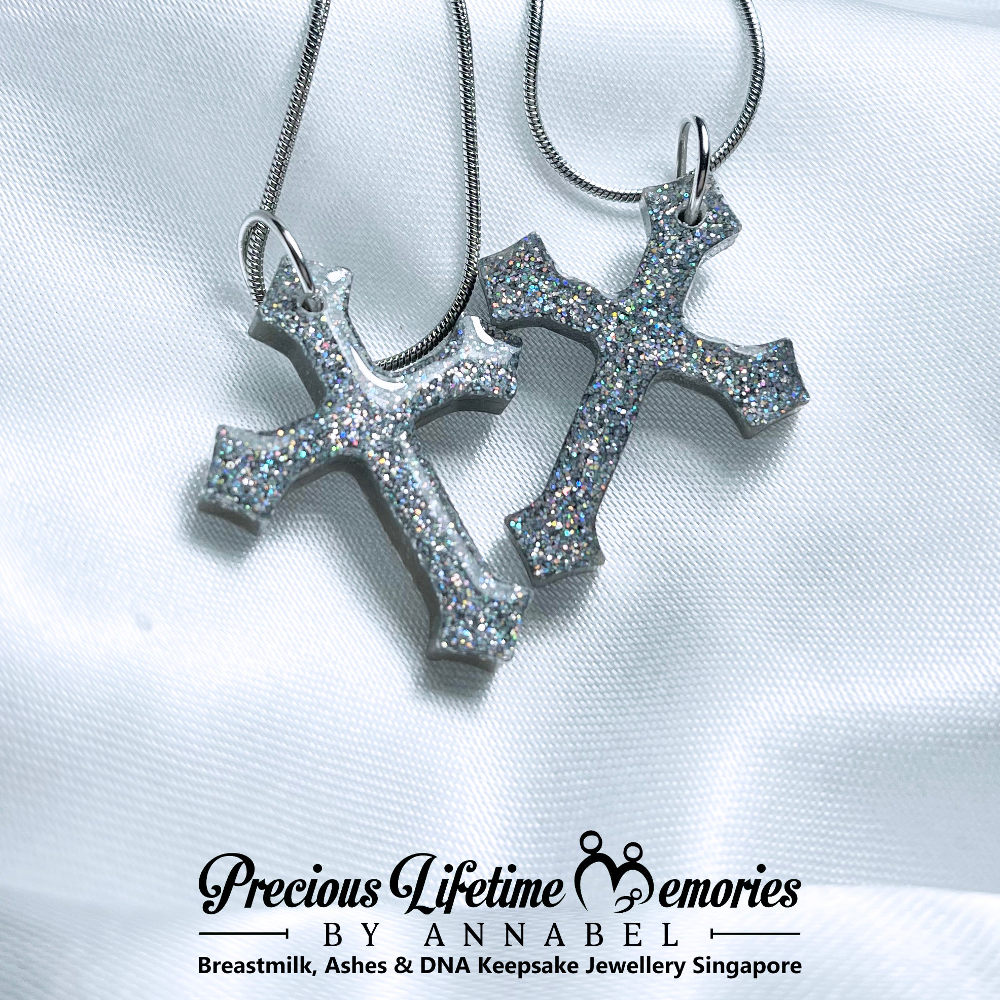 Cremation Ashes Shimmering Faith Necklace