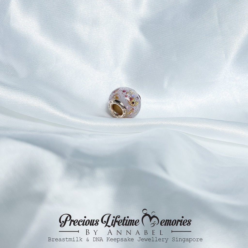 Golden Sakura Breastmilk European Bead Charm