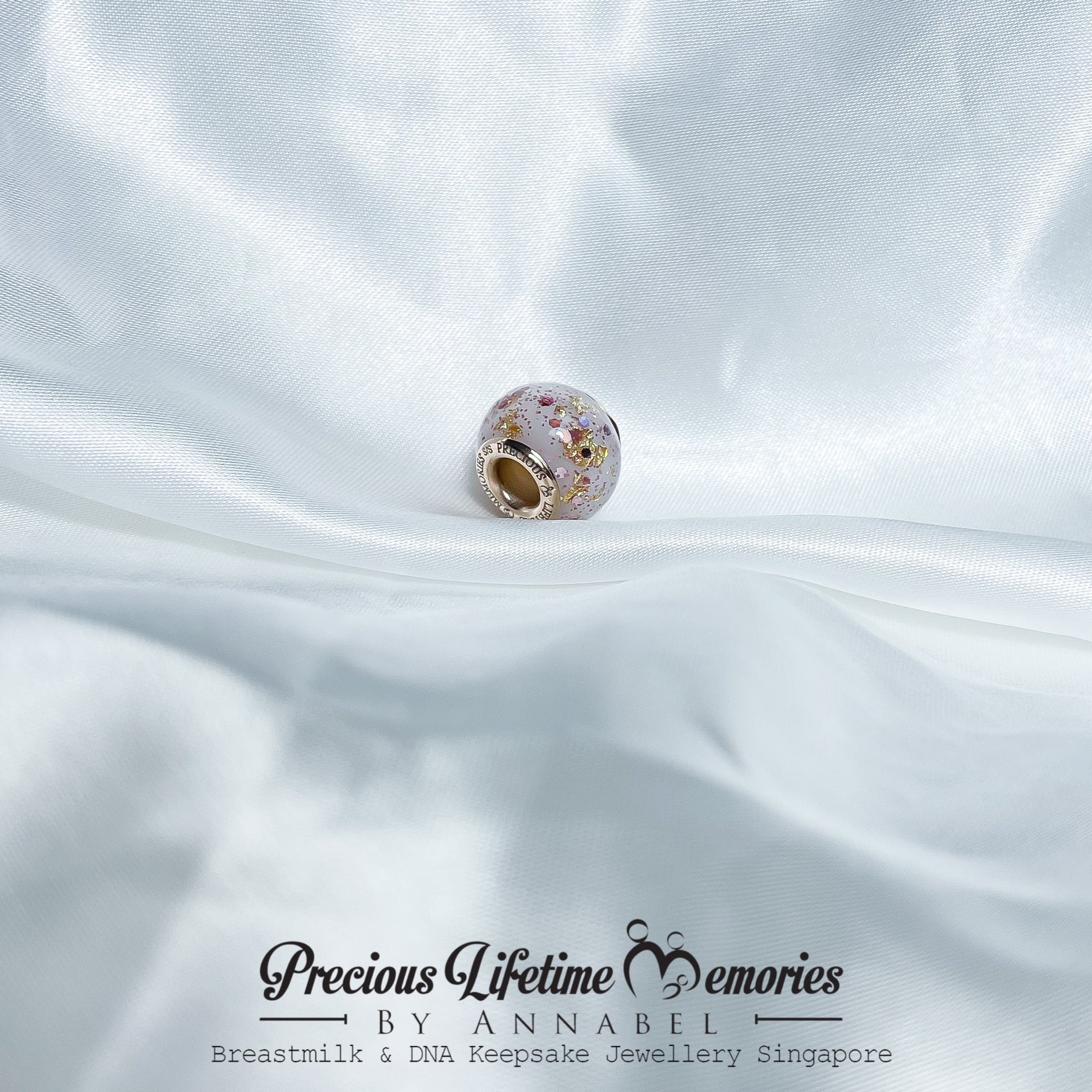 Golden Sakura Breastmilk European Bead Charm
