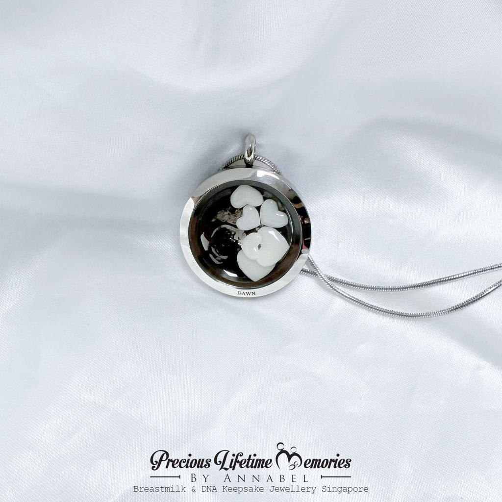 Photo Floating Hearts Glass Locket