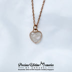 Cremation Memorial Classic Heart Ashes Glitter Necklace (16mm)