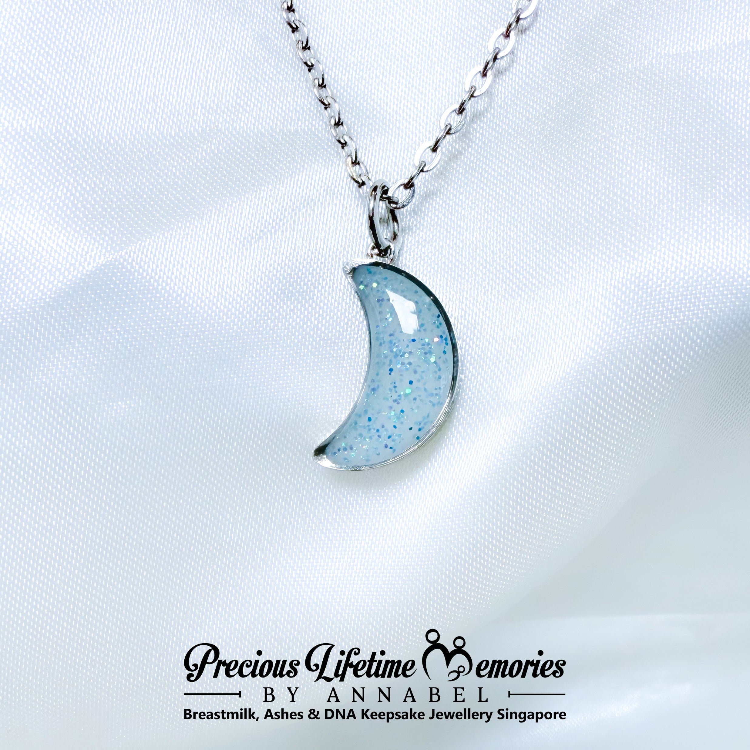 Glittery Breastmilk Luna Breastmilk Pendant/Charm
