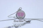 Little Footprints Breastmilk Shimmer Necklace Pendant (18mm)