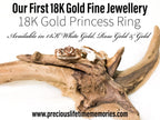 18K Gold Keepsake 2in1 Princess Tiara Round Diamond Ring