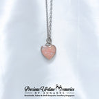 Classic Breastmilk Sparkling Flakes Heart Necklace Pendant (16mm)
