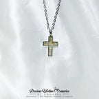 Memorial Cross Ashes Sparkling Flakes Pendant