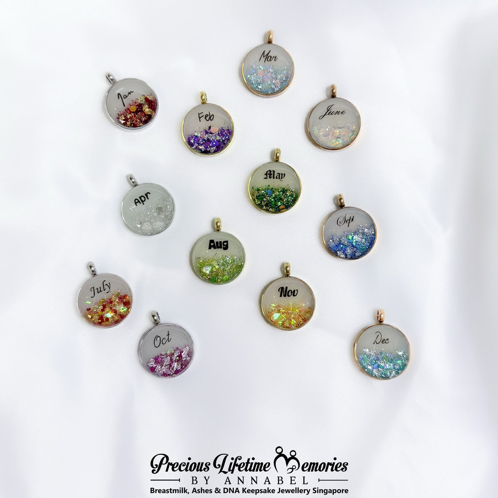 Precious Birthstone Collection Breastmilk Pendant (16mm)