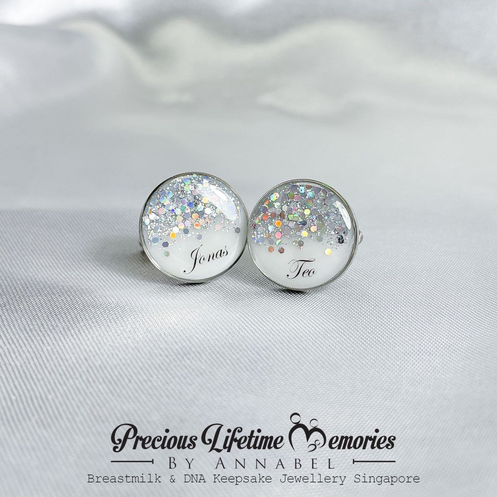Fairy Dust Breastmilk Cufflink (18mm)