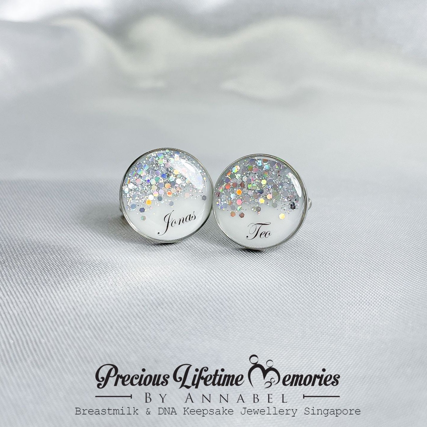 Fairy Dust Breastmilk Cufflink (18mm)