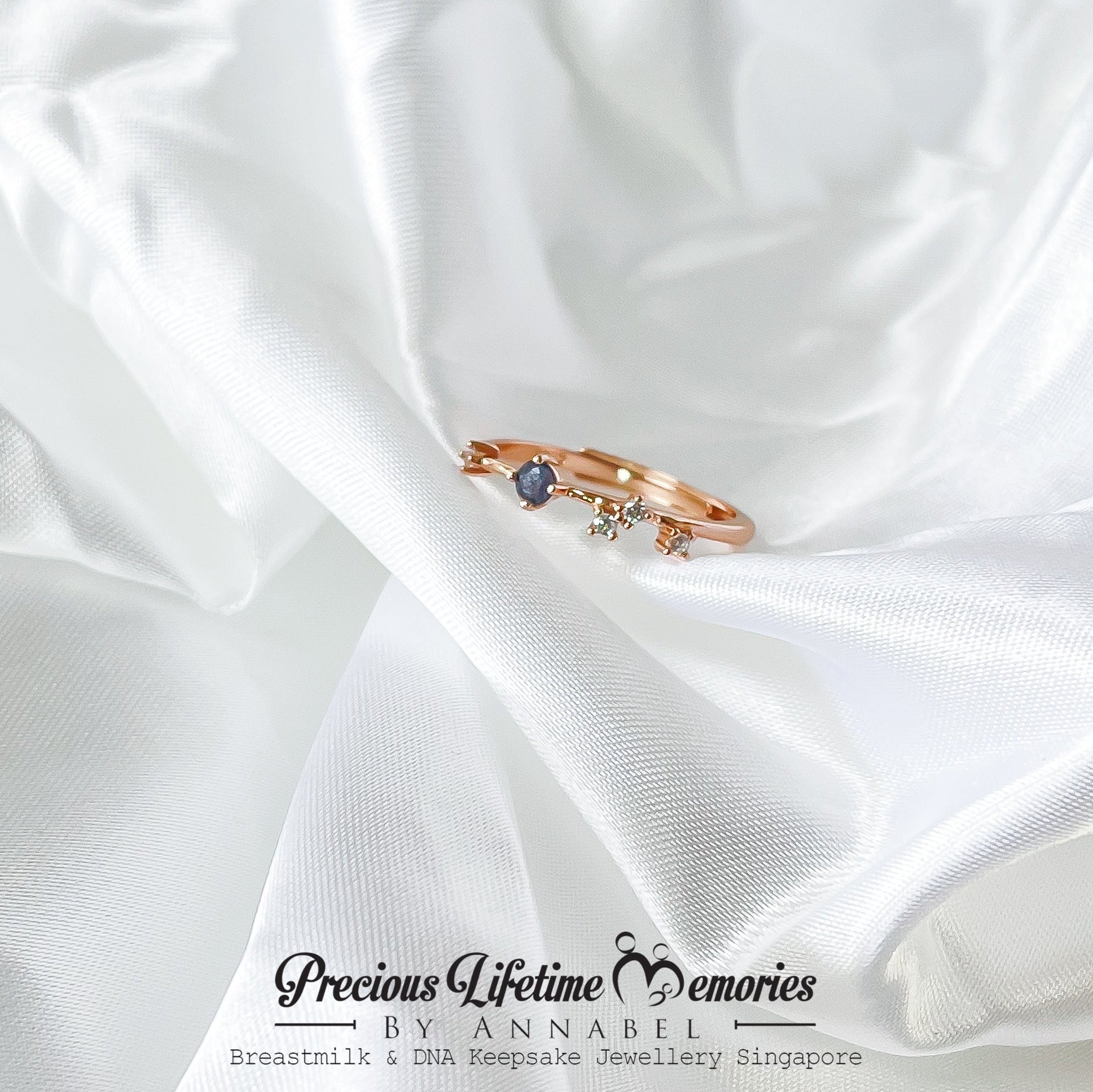 Modern Dainty Stacking Breastmilk Ring (S925)