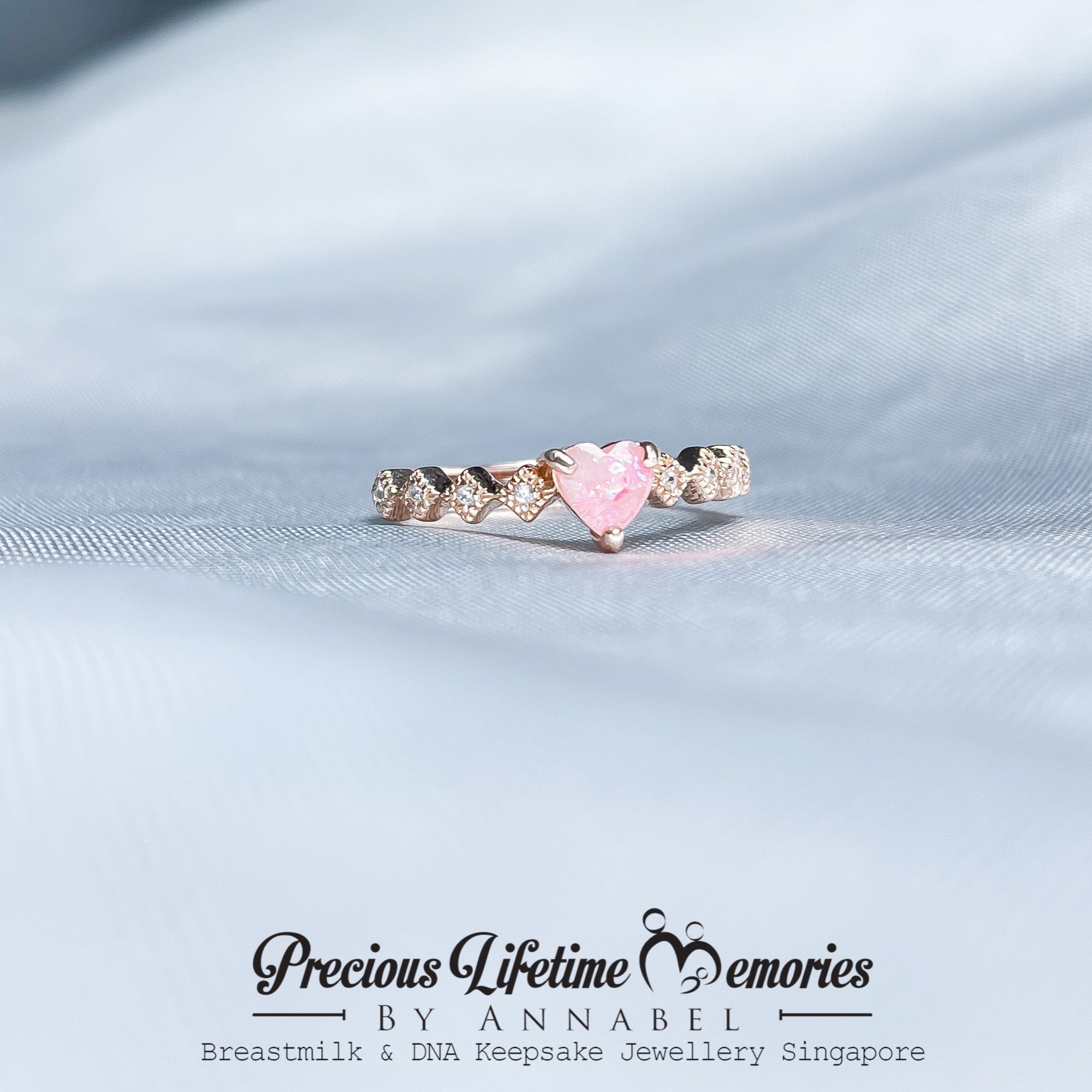Jet'amie Heart Breastmilk Ring (S925)