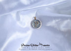 Cremation Ashes Bold Initial Pearl Effect Pendant (18mm)