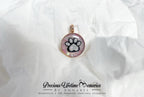 Cremation Heart Paw Ashes Sparkling Flakes Pendant (18mm)