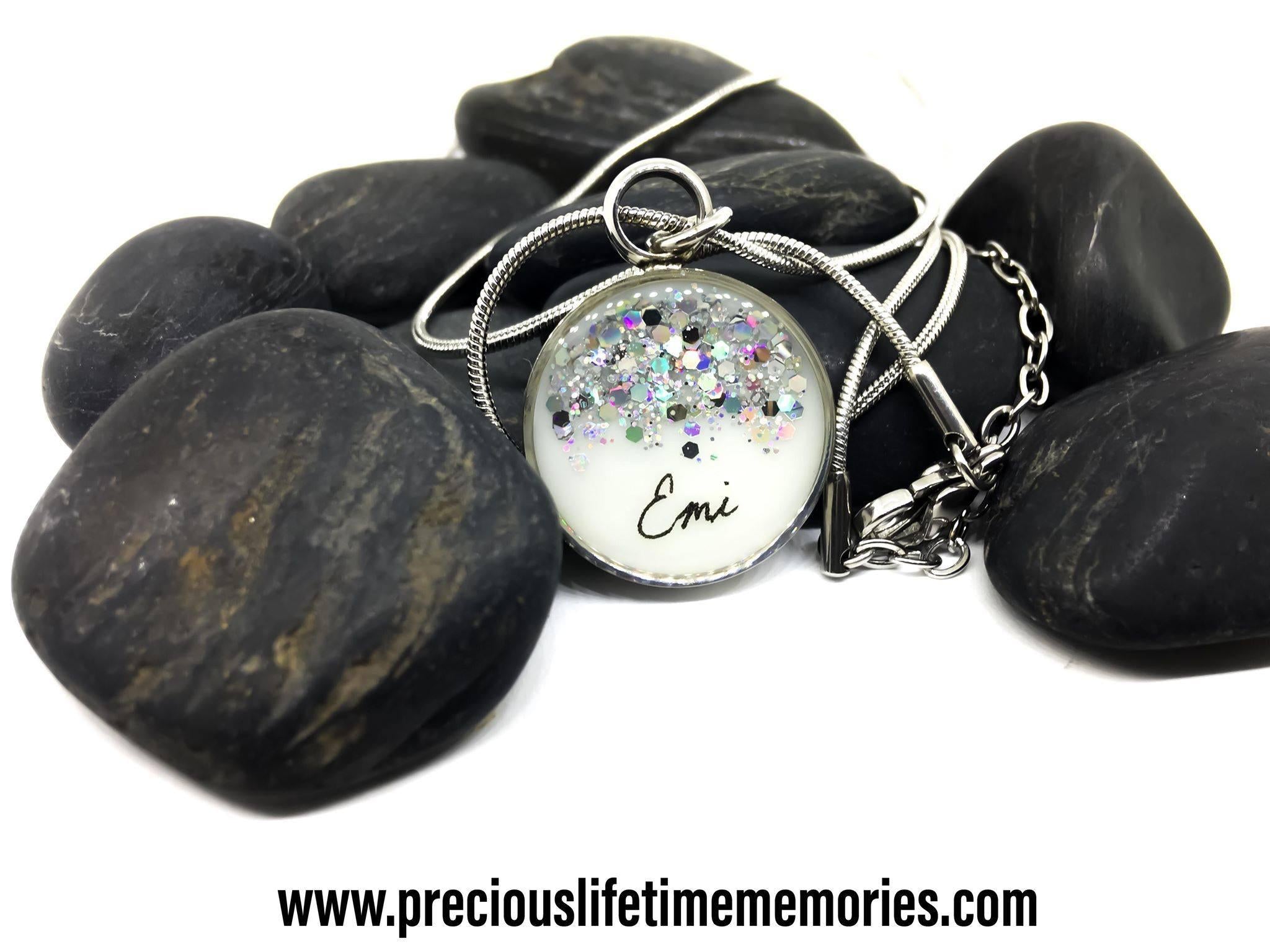 Fairy Dust Breastmilk Pendant Necklace (18mm)