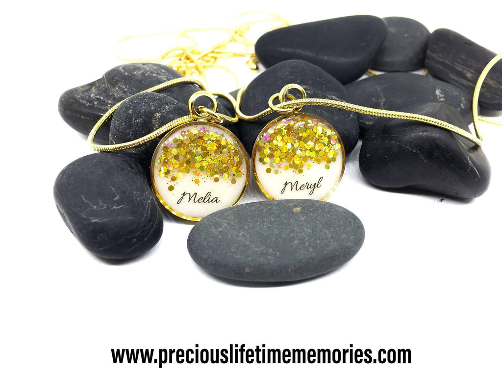 Fairy Dust Breastmilk Pendant Necklace (18mm)