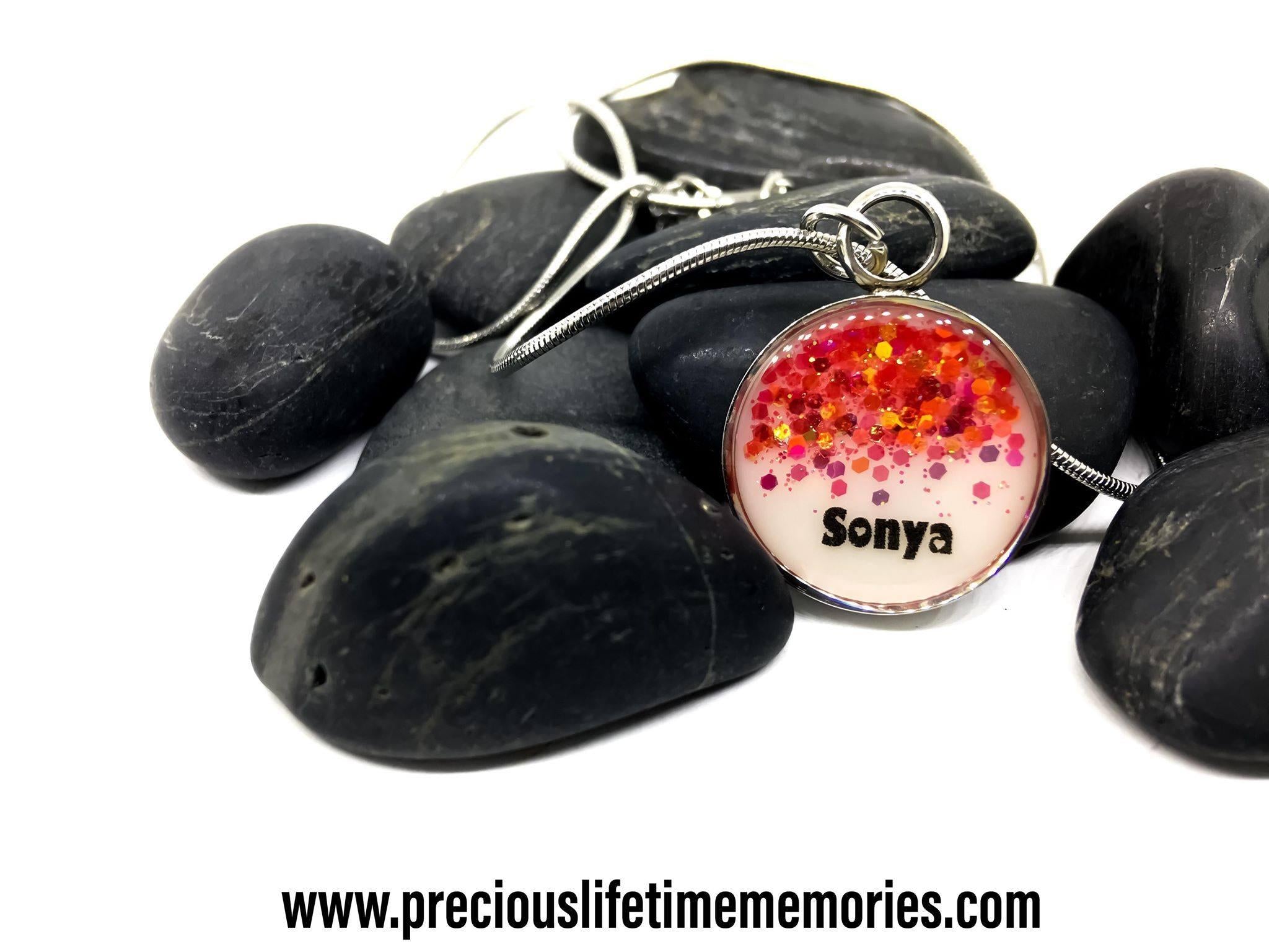 Fairy Dust Breastmilk Pendant Necklace (18mm)