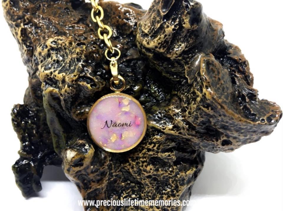 Sparkle Rose Breastmilk Necklace Pendant (18mm)