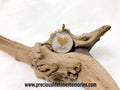 Breastmilk With Foil Heart Pendant Necklace (18mm)