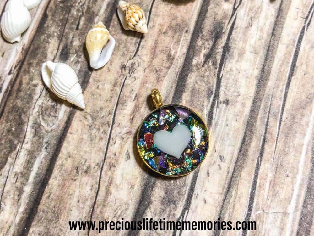 Galaxy Heart Breastmilk Pendant (18mm)