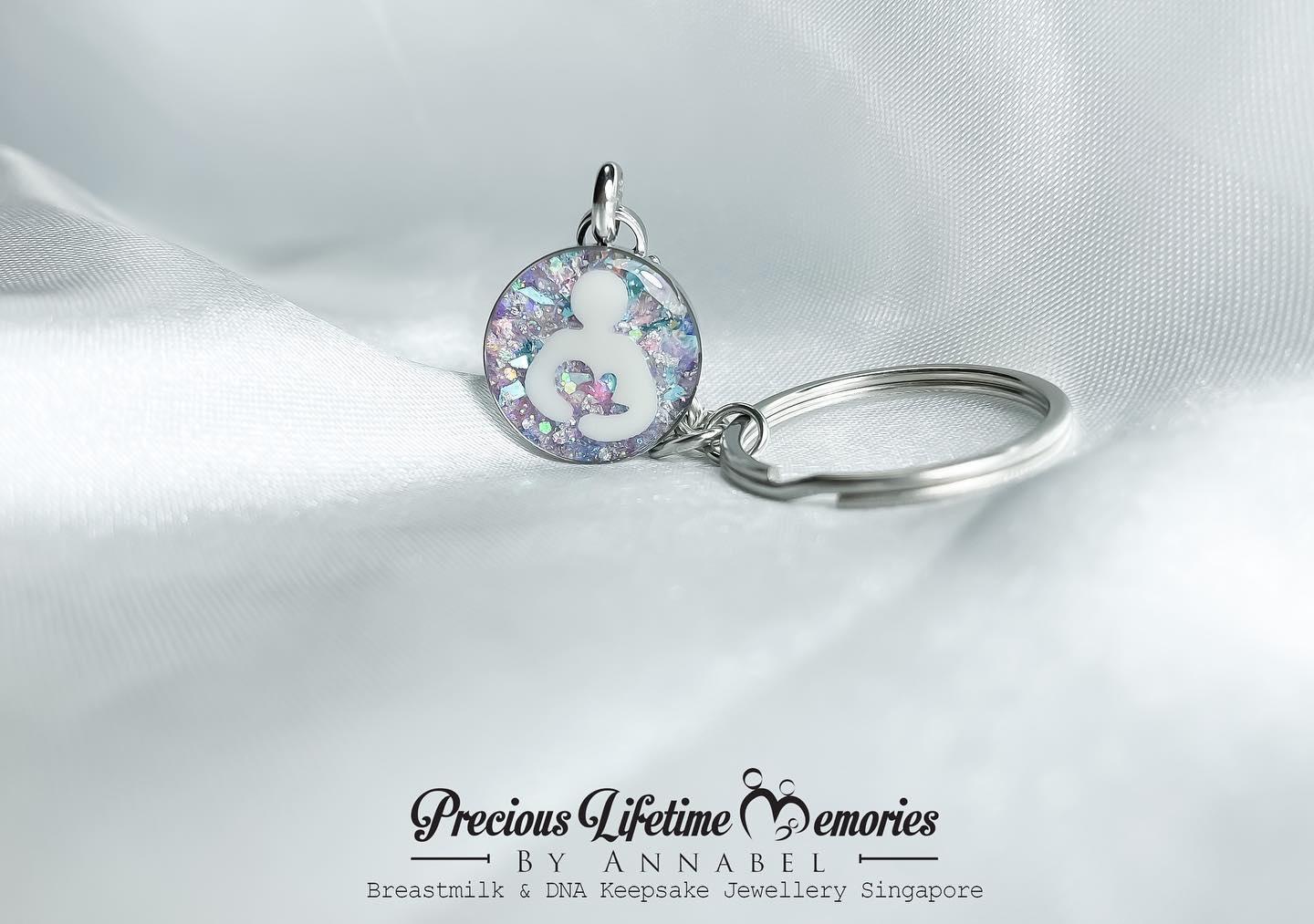 Unicorn Breastfeeding Symbol Breastmilk Gems Pendant Necklace (18mm)