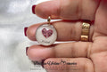 Falling Glitters Heart With Breastmilk Pendant (18mm)