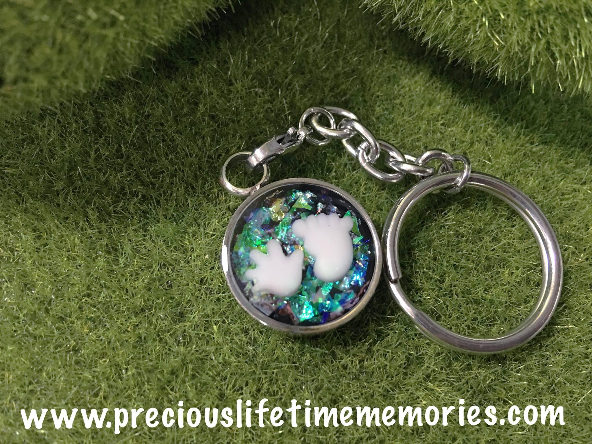 Galaxy Mini Hand And Feet Breastmilk Gems Pendant (18mm)