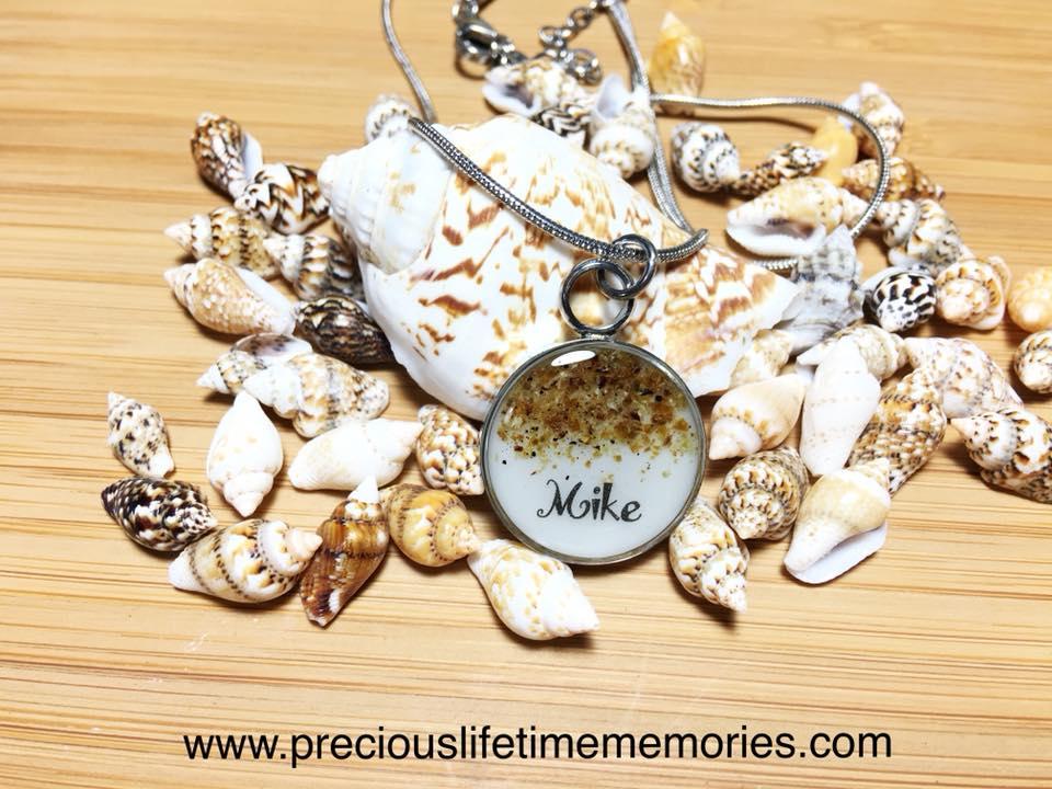 Falling Cord Dust With Breastmilk Pendant Necklace (18mm)
