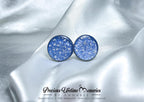 Cremation Bone Fragment Ashes Pearl Effect Cufflink (18mm)