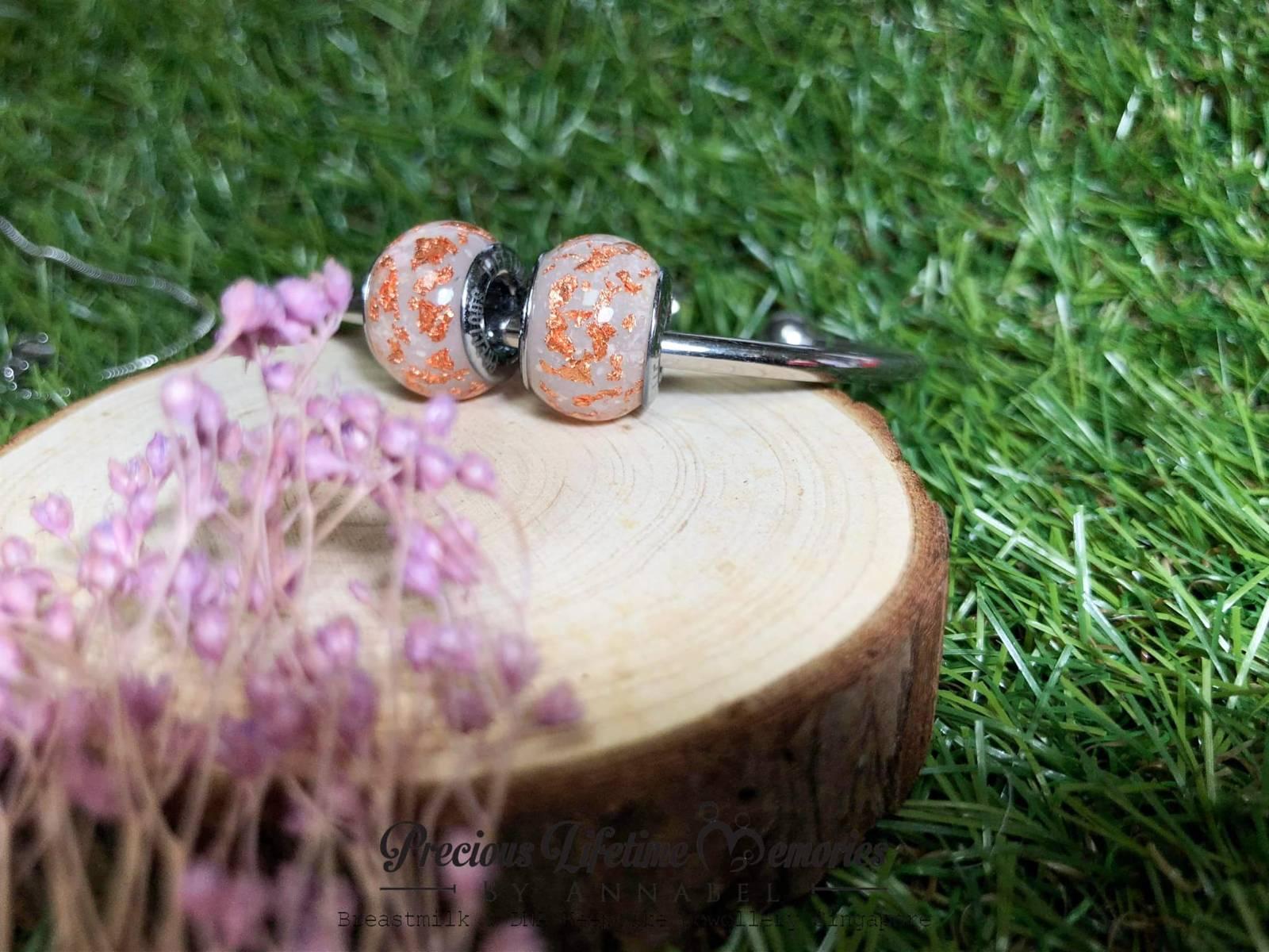Memorial Ash Foils European Bead Charm