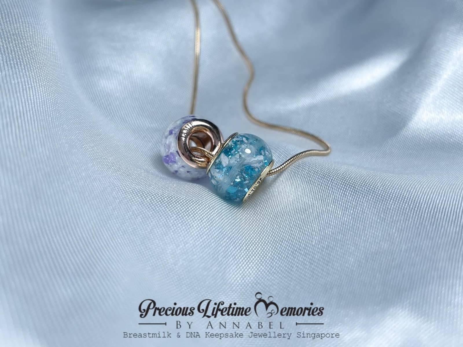 Memorial Ash Ocean Wave European Bead Charm