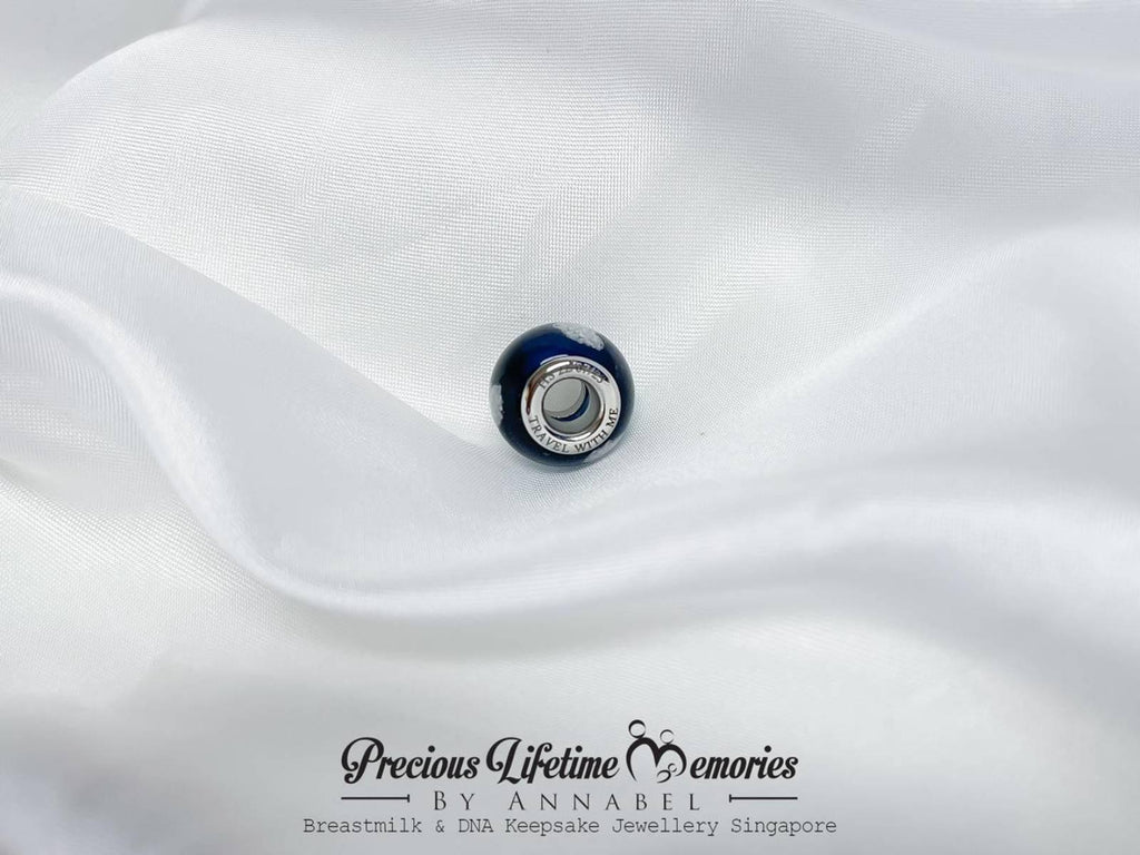 Memorial Heart Ash Resin Birthstone European Bead Charm