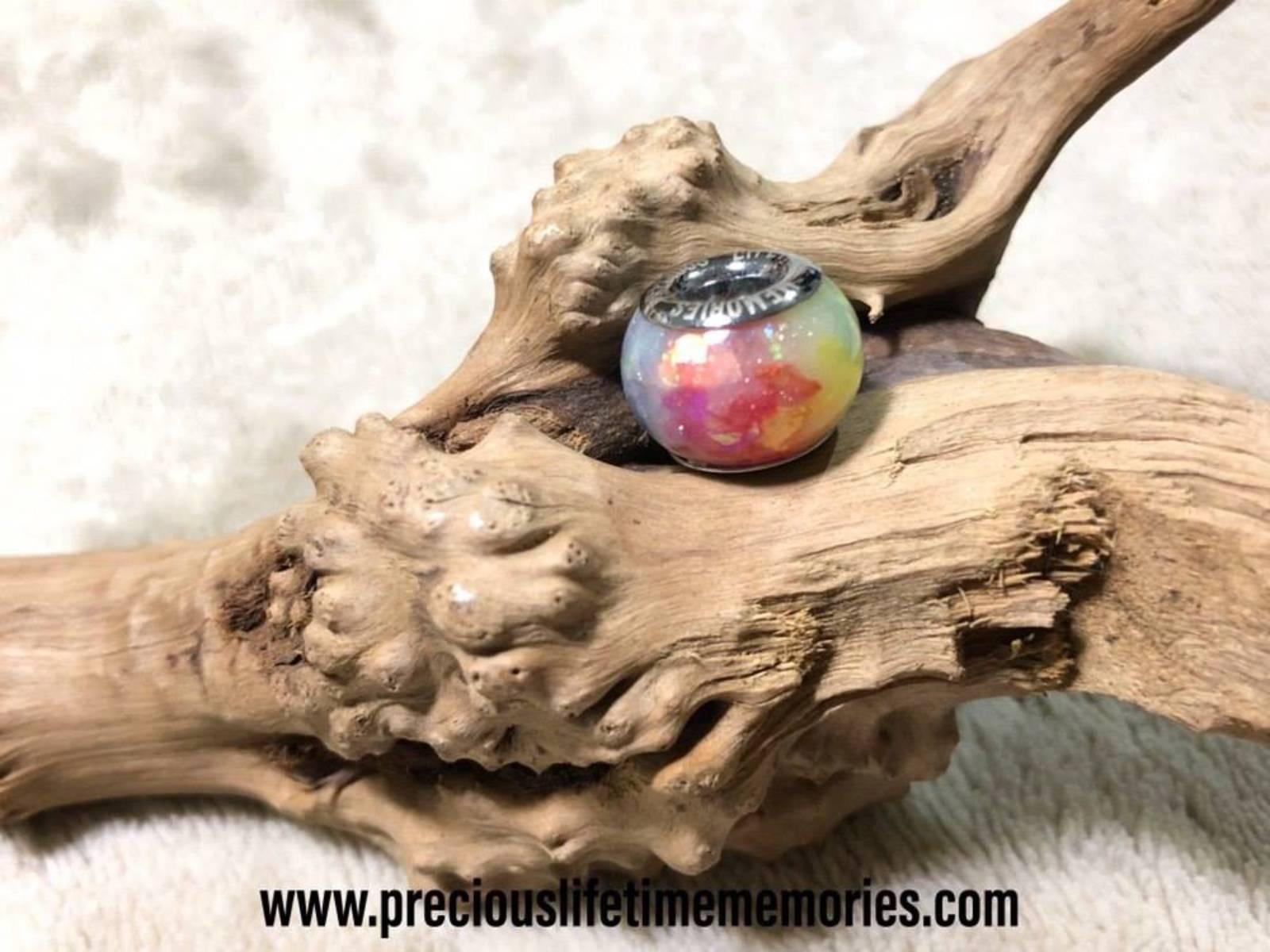 Breastmilk Rainbow Flakes European Bead Charm