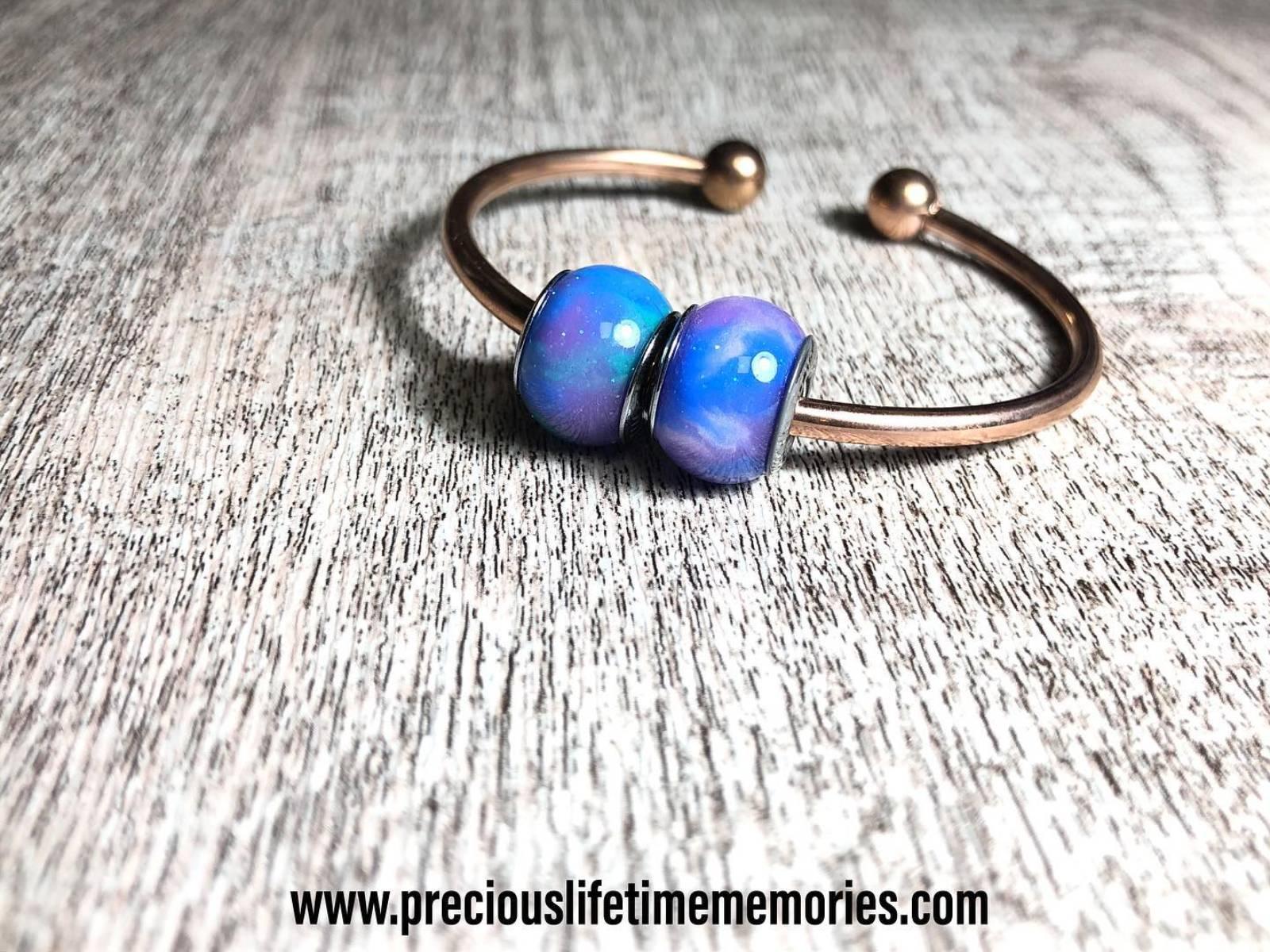 Purple Galaxy Breastmilk European Bead Charm