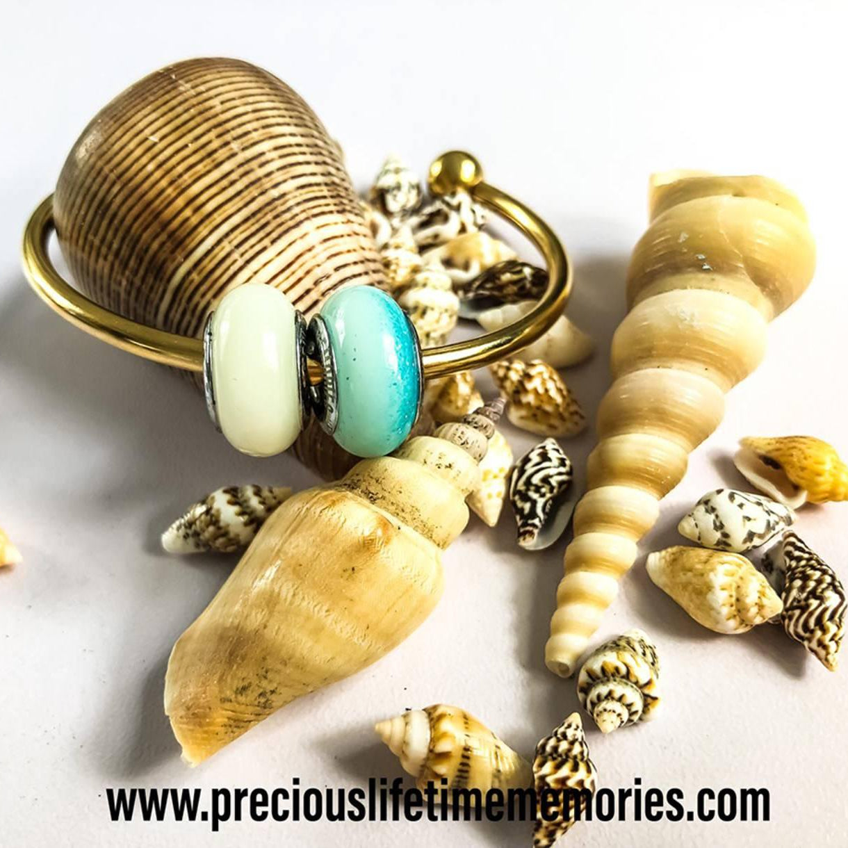 Classic Breastmilk Glitters European Bead Charm