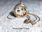 Memorial Ashes Photo Floating Heart Glass Locket