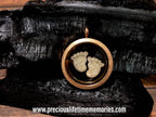 Cremation Ashes Mighty Feet Glass Locket