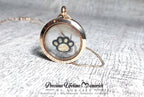 Pet Cremation Paw Ashes Glass Locket