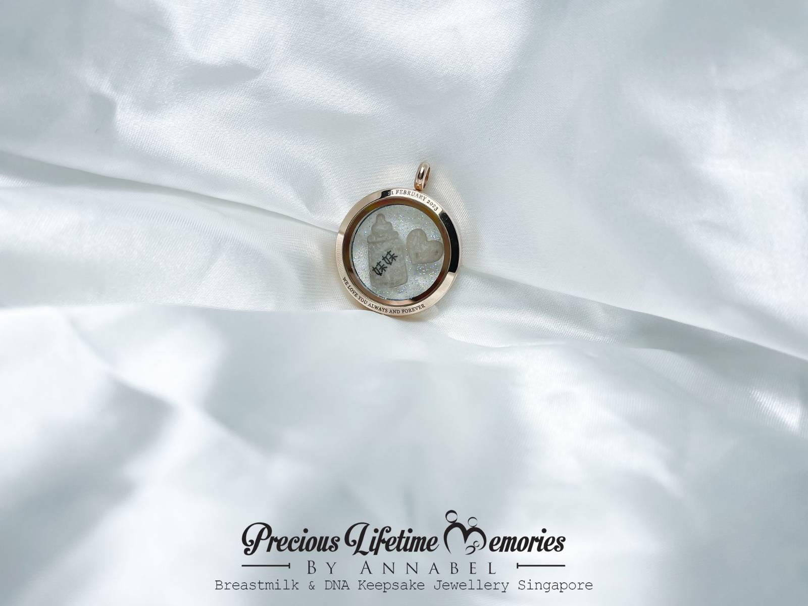 Memorial Cremation Ashes Milk Of Love Glass Locket
