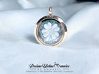 Memorial Cremation Ashes Clover Galaxy Glass Locket