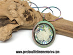 Memorial Cremation Animal Ashes PM Flakes Glass Locket